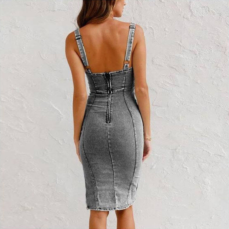 Nina | Afslappet denim-kjole