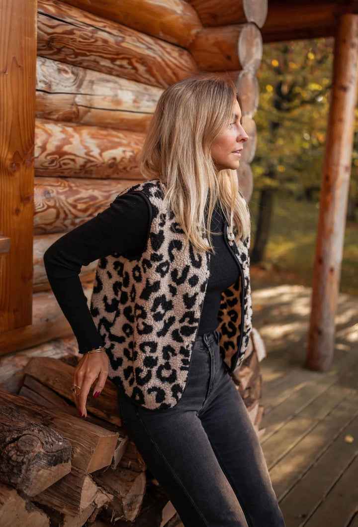 ASTRID™ | Den leopardstrikkede vest