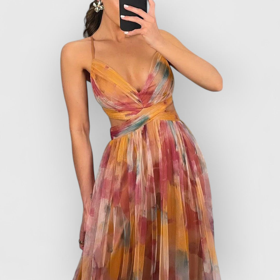 Verity | Maxikjole med blomsterprint