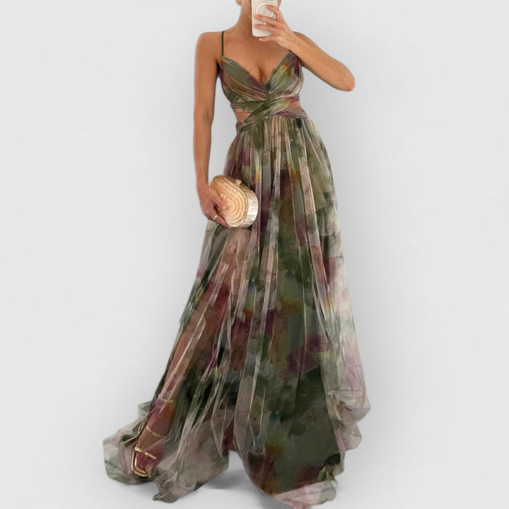 Verity | Maxikjole med blomsterprint