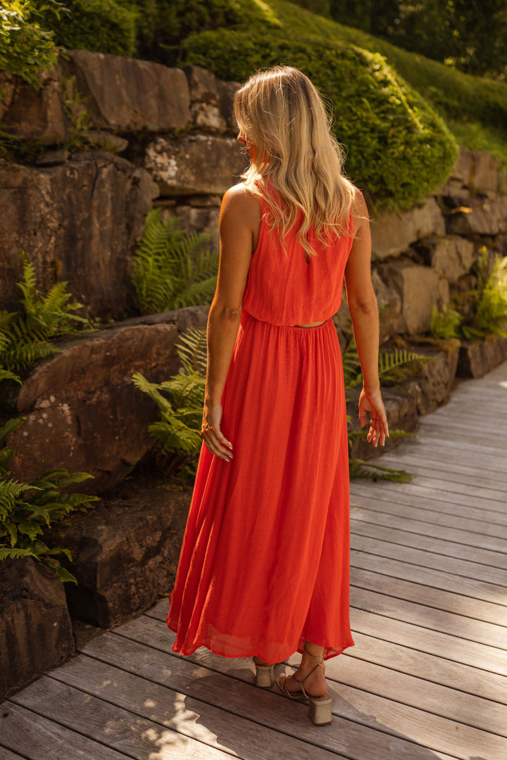 LISA™ | Sommerkjolen i lysende orange
