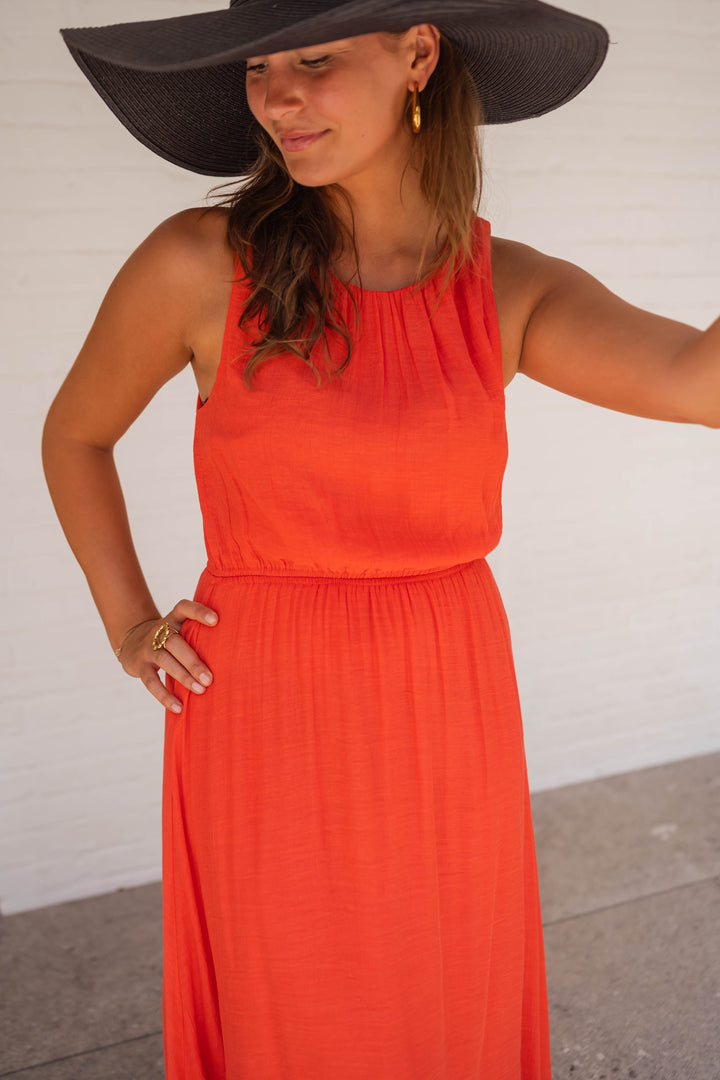 LISA™ | Sommerkjolen i lysende orange