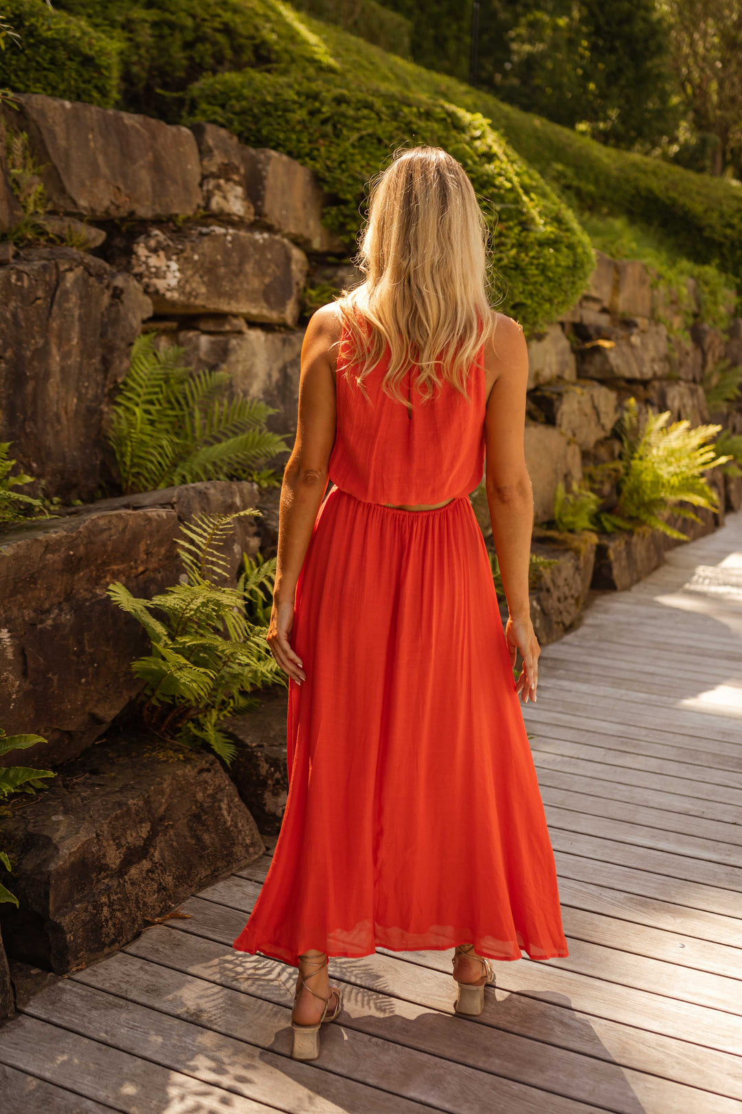LISA™ | Sommerkjolen i lysende orange